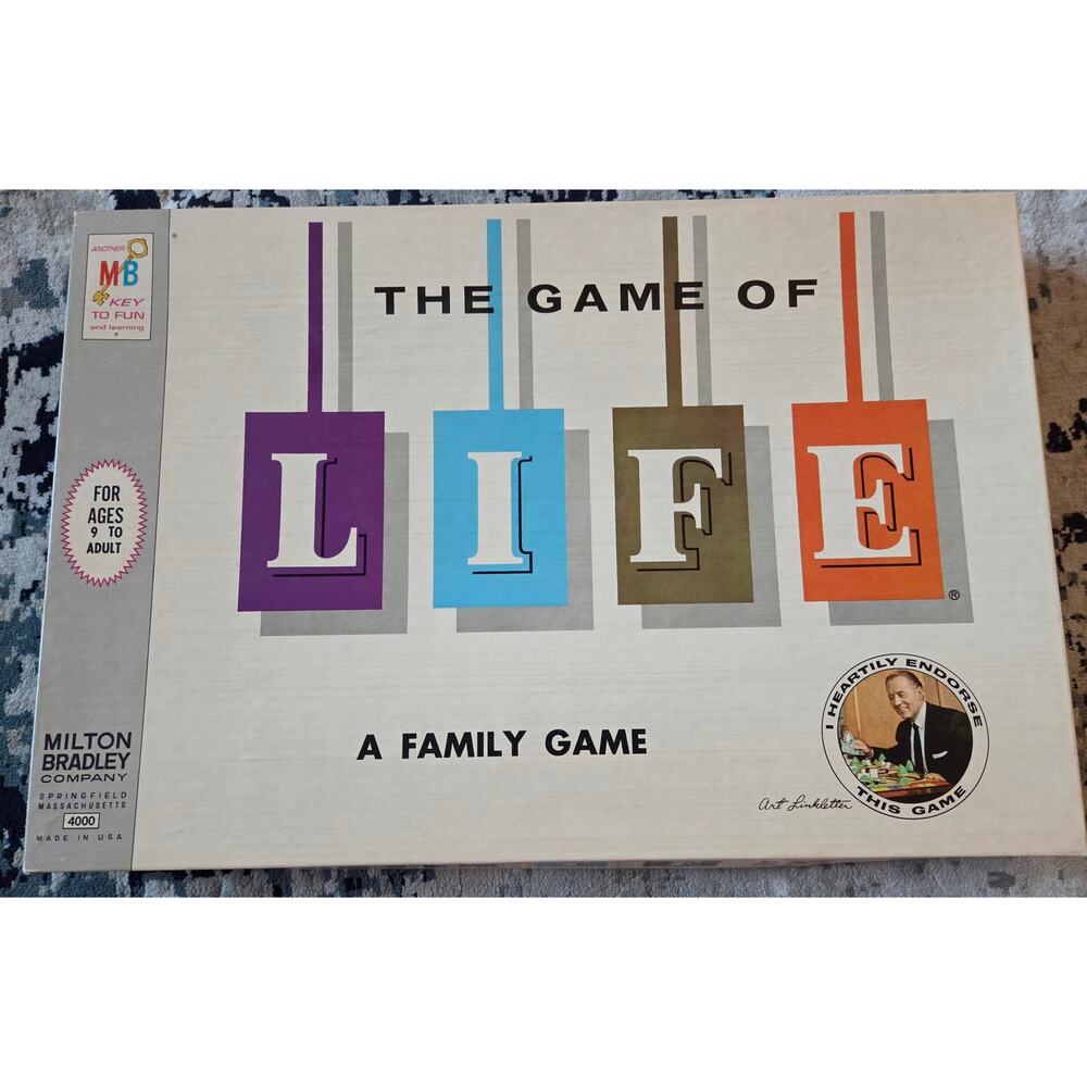 Vintage 1960 The Game of Life Board Game - Milton Bradley